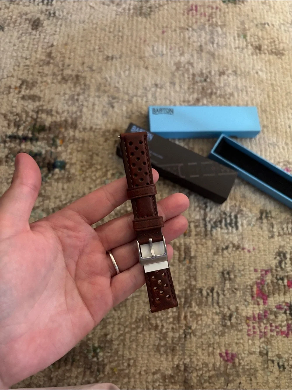 Barton watch band horween leather 18mm